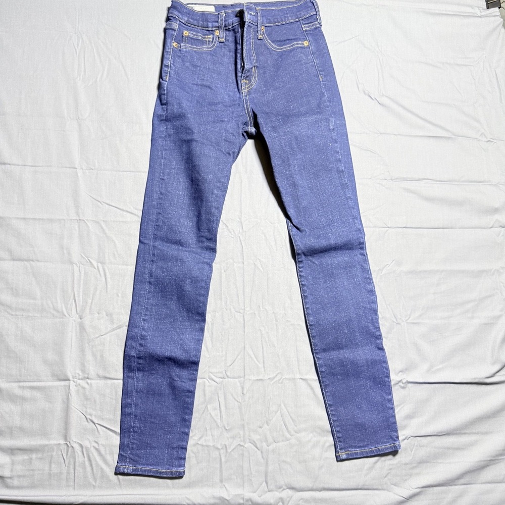 GAP True Skinny High Rise Jeans Women's Size 25 Blue Stretch Denim